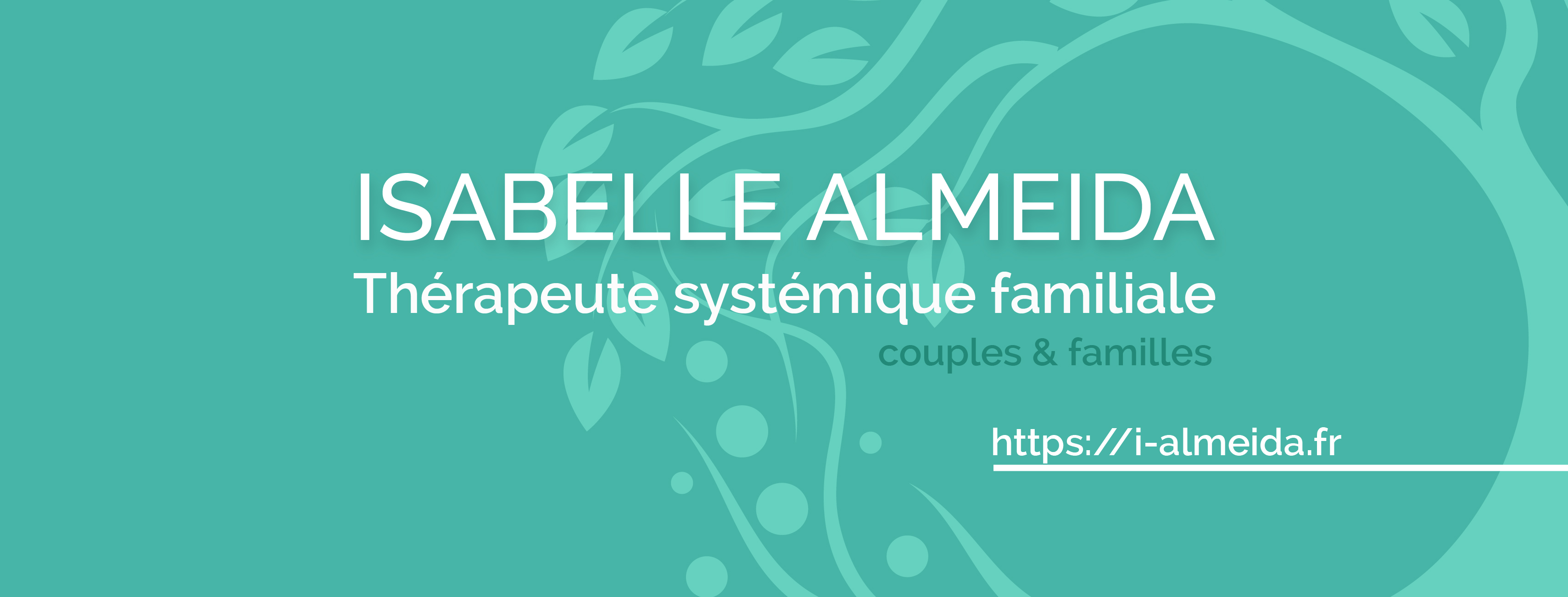 Bannière Facebook d'Isabelle Almeida