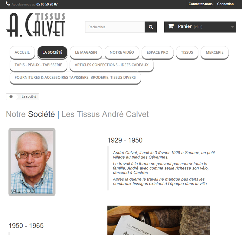 Image de tissus Calvet : Société