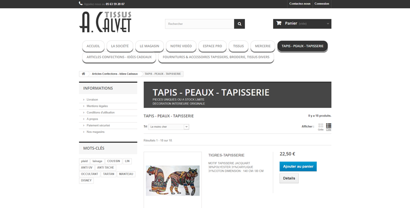 Image de tissus Calvet : Achat